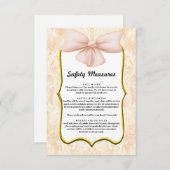 エレガントピンクボウ結婚の安全対策 エンクロージャーカード (正面/裏面)