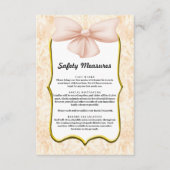 エレガントピンクボウ結婚の安全対策 エンクロージャーカード (正面)