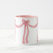 エレガントピンクリボンサテンかわいらしの外観 マグカップ (中央)