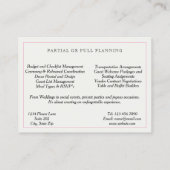 エレガントピンクローズ結婚ヴィンテージビクトリアンズ 名刺 (裏面)