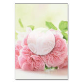 エレガントピンク夏バラ結婚のテーブル番号 テーブルナンバー (裏面)