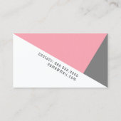 エレガントピンク幾何モダンスタイル 名刺 (裏面)