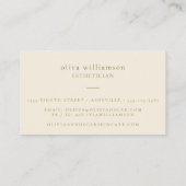 エレガントピンク水彩フローラモダン美しい 名刺 (裏面)