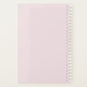 エレガントピンク水彩マグノリアフローラ結婚ズ プランナー手帳 (裏面)