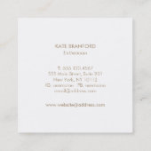 エレガントピンク水彩花弁皮気にスパ スクエア名刺 (裏面)