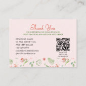 エレガントピンク水彩花模様フェスティバル 割引カード (裏面)