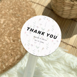 エレガントピンク結婚の野感謝してい花は結婚 ラウンドシール