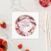 エレガントピンク結婚牡丹 スタンダードカクテルナプキン (インサイチュ)