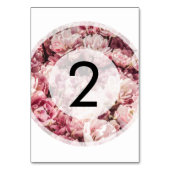 エレガントピンク結婚牡丹 テーブルナンバー (裏面)