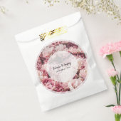 エレガントピンク結婚牡丹 フェイバーバッグ (封をした状態)