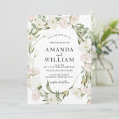 エレガントピンク結婚牡丹 招待状 (スタンド正面)