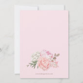 エレガントピンク結婚牡丹 招待状 (裏面)