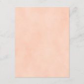 エレガントピンク色のフローラ結婚の詳細 エンクロージャーカード (裏面)