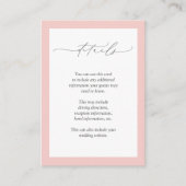 エレガントピンク色のフローラ結婚の詳細 エンクロージャーカード (正面)