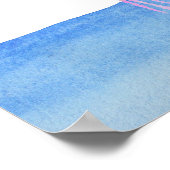 エレガントピンク色の手色彩の鮮やか炎 ポスター (角)