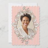 エレガントピンク40歳の誕生日パーティー 招待状 (裏面)