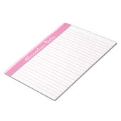 エレガントピンク8.5x11レターサイズ離れ縦名 ノートパッド (アングル)