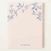 エレガントピンク&ブルーフランスのトイルプランナー プランナー手帳 (裏面)