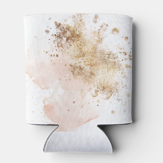 エレガントピンク&金ゴールド40歳と素晴らしい40歳の誕生日 缶クーラー (裏面)