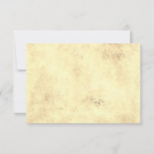 エレガントピンク、青、金ゴールドフローインク結婚 出欠カード (裏面)