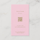 エレガントピンク QRコード付きの名刺 名刺 (正面)