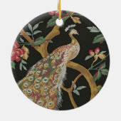 エレガントピーコックオンブラックオーナメント セラミックオーナメント (裏面)