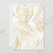 エレガントピーコックス金ゴールド羽フローラ結婚ス 招待状 (裏面)
