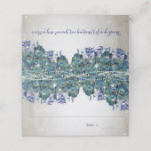 エレガントピーコックネイビー素朴リュックス座席表 プレイスカード (外部開封)