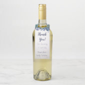 エレガントピーコックネイビー素朴ルックスギフトラベル ボトルネックタグ (ボトル)