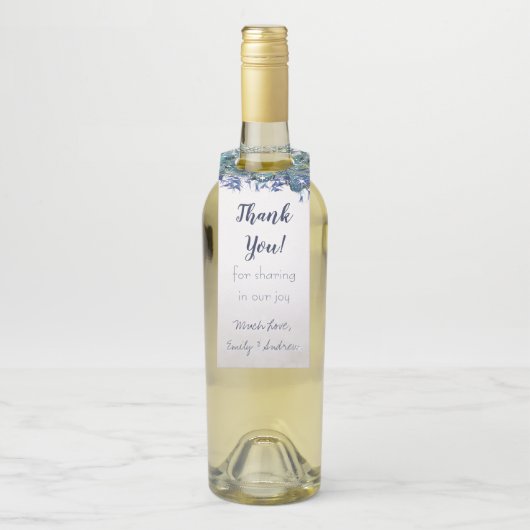 エレガントピーコックネイビー素朴ルックスギフトラベル ボトルネックタグ (ボトル)