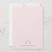 エレガントピーコックピンク&金ゴールドインディアン結婚ズ 招待状 (裏面)