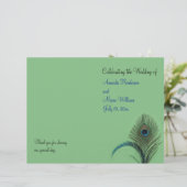 エレガントピーコック結婚式 プログラム(緑) (スタンド正面)