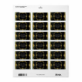 エレガントピーコックwヴィンテージスクロールインディアン結婚 ラベル (フルシート)