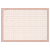 エレガントピーチとグレイの市松模様にテーブルクロス テーブルクロス (正面(横))