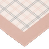 エレガントピーチとグレイの市松模様にテーブルクロス テーブルクロス (アングル)