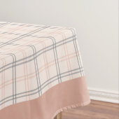 エレガントピーチとグレイの市松模様にテーブルクロス テーブルクロス (インサイチュ)