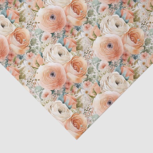 エレガントピーチクリームウォーターフローラ 薄葉紙 (詳細)