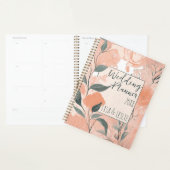 エレガントピーチフローラパーソナライズされたブライド結婚ズ プランナー手帳 (ディスプレー)