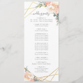 エレガントピーチフローラ金ゴールド幾何結婚型 プログラム (裏面)