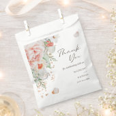 エレガントピーチ水彩フローラサンキュー結婚ズ フェイバーバッグ (クリップ留めされた状態)