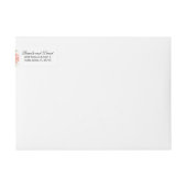 エレガントピーチ水彩フローラ結婚ズ ラップアラウンドラベル (正面)