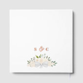 エレガントピーチ淡い色のボホフローラフォイル結婚ズ ゲストブック (裏面)