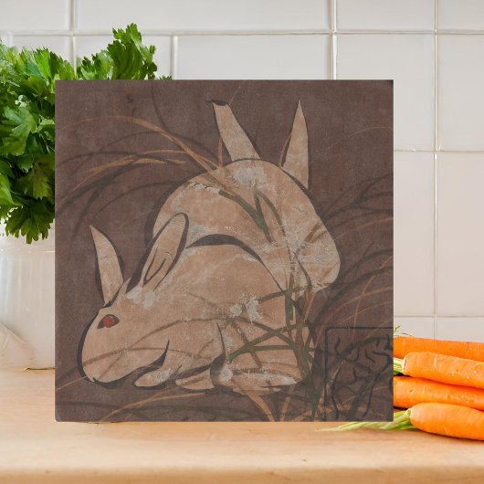 エレガントファインアート日本のヴィンテージラビットニュートラル タイル