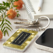 エレガントファッションコンサルタント華やかな金ゴールド《写真》ぼけ味 キーホルダー (正面右)