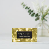 エレガントファッションコンサルタント華やかな金ゴールド《写真》ぼけ味 名刺 (スタンド正面)