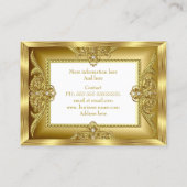 エレガントファッションジュエリーデザイナ金ゴールドGems 名刺 (裏面)