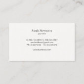 エレガントファッションスタイリスト金ゴールド分岐木材 名刺 (裏面)