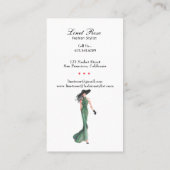 エレガントファッションスタイル女の子 名刺 (裏面)