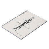 エレガントファッションデザイナーポートフォリオスケッチ ノートブック (左側)