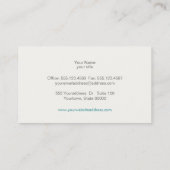 エレガントファッションブティックターコイズイエローレトロ 名刺 (裏面)